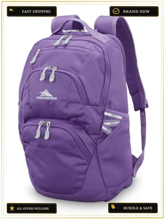 High Sierra Swoop SG Backpack - 17 Inch Laptop Bookbag with Tablet Sleeve